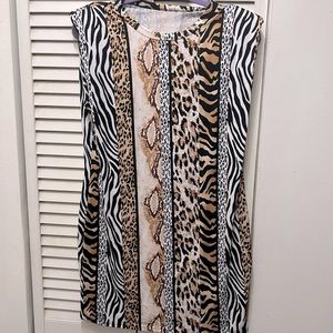 Multi print mini dress